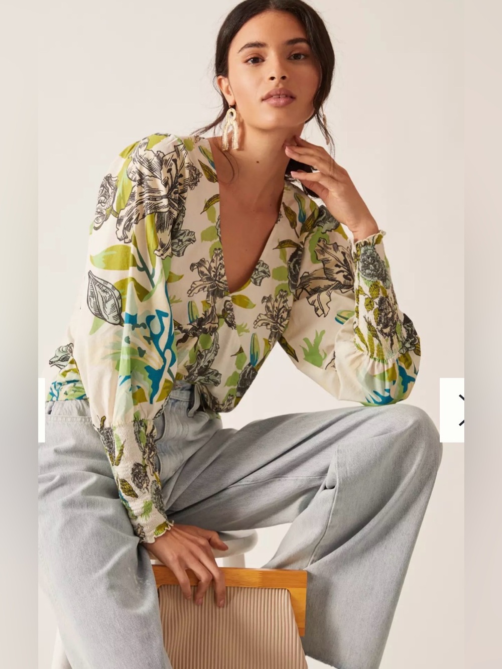Anthropology Blnk London Zlovia Open-Back Blouse